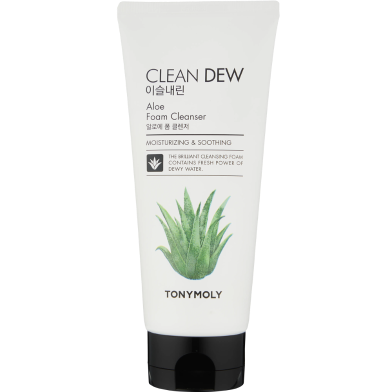 Tonymoly Clean Dew Aloe Moisturizing And Soothing Foam Cleanser - 180ml image