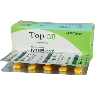 Top 50 mg Tablet 10's Strip image