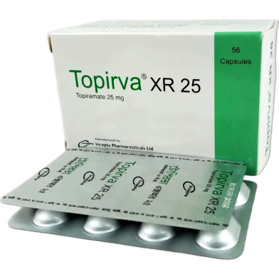 Topirva XR 25 mg Capsule (Extended Release) 8's Strip image