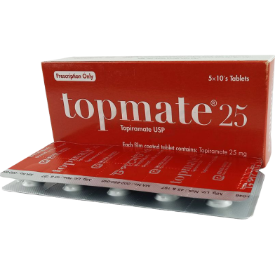 Topmate 25 mg Tablet 10's Strip image