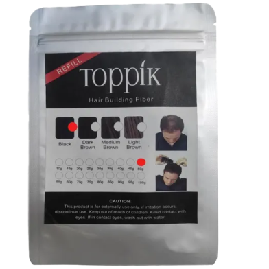 Toppik Hair Building Fiber Refill - Black - 50 gm image