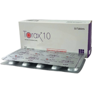 Torax 10 mg Tablet 10's strip image