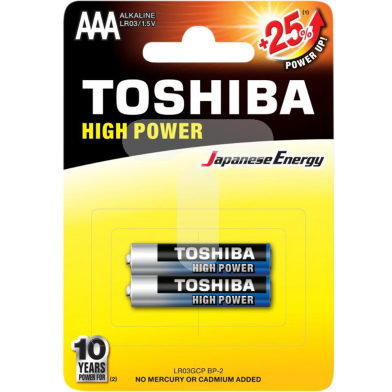 Toshiba Battery LR03 Alkaline (Two Pcs) AAA 1.5V image