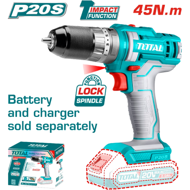 Total TIDLI201455 Lithium-Ion Impact Drill (20V) image