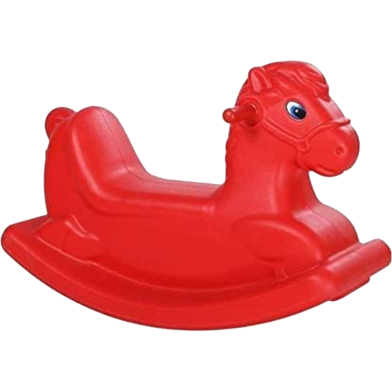 Toys Plastic Horse Kids Rocking Ride Toy for Nursery and Playroom (Red) image