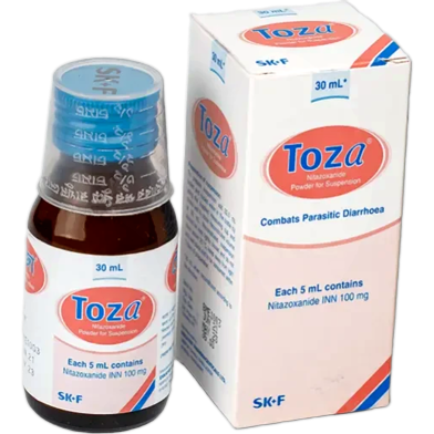 Toza 100 mg/5 ml Powder for Suspension 30 ml bottle image