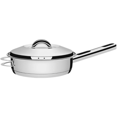 Tramontina Sauce Pan 28cm Flate with lid , handle and tri-ply base image