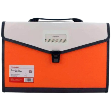  Plastic Expanding Bag File Folder With 12 Section Pockets Foolscape Size image
