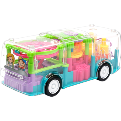 Transparent Bus With Visible Moving Gears And Various Features image