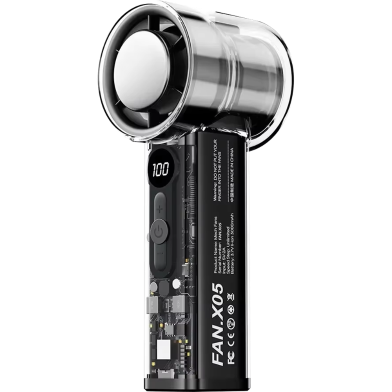 Transparent 3000mAh Mini Handheld Cooling Fan -(16°c) image