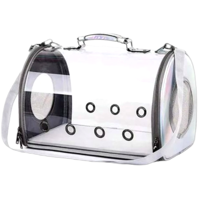 Transparent Pet Carrier Shoulder Bag For Small Dogs And Cats Breathable Handbag image