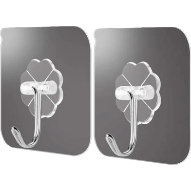 Transparent Self-Adhesive Heavy Duty Hooks – Wall and Door Hanger Set 10PCS image