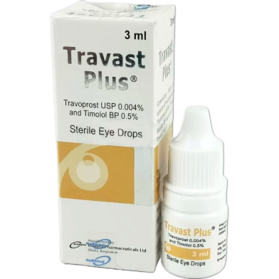 Travast Plus 0.004 Percent, 0.5 Percent Ophthalmic Solution 3 ml Drop image