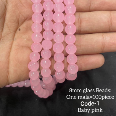 Trendy 8mm Colorful Round Beads 100 Pcs For Diy Jewelry image