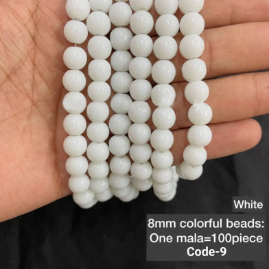 Trendy 8mm Colorful Round Beads 100 Pcs For Diy Jewelry image