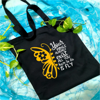 Trendy Canvas Tote Bag With Zipper For Man And Women image