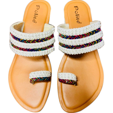 Trendy Slim Flat Sandal Lightweight and Stylish Footwear for Women and Teens image