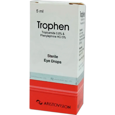 Trophen 0.8 Percent, 5 Percent Ophthalmic Solution 5 ml drop image