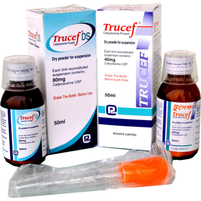 Trucef 40 mg/5 ml Powder for Suspension 50 ml Bottle image