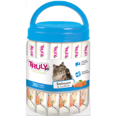 Truly Creamy Lickable Treats Salmon and Codfish ar 30Pcs 420gm image