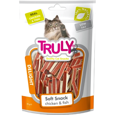 Truly Delight Soft Snack Chicken and Fish Cat Treat 50gm image