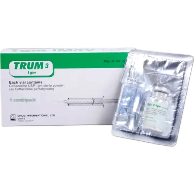 Trum 3 1 gm/vial IM/IV Injection 1 gm vial image