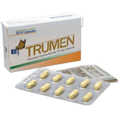 Trumen 50 mg Capsule 10's strip image