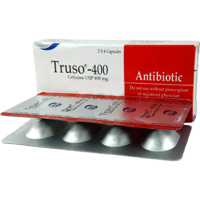 Truso 400 mg Capsule 4's strip image