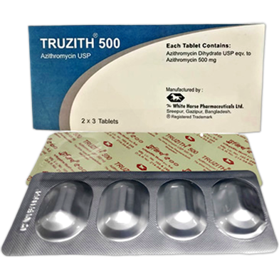 Truzith 500 mg Tablet 4's strip image
