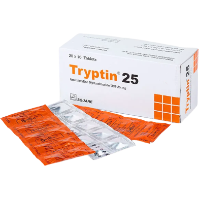 Tryptin 25 mg Tablet 10's Strip image