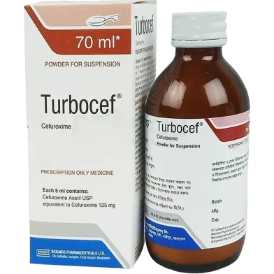 Turbocef 125 mg/5 ml Powder for Suspension 70 ml Bottle image