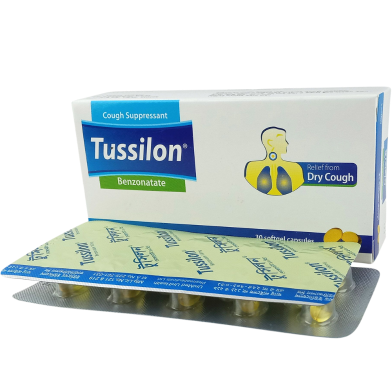 Tussilon 100mg Capsule 10's Strip image