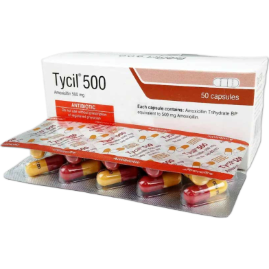 Tycil 500 mg Capsule 10's Strip image