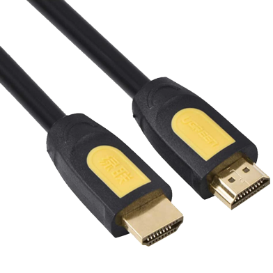 UGREEN 10167 HDMI Round Cable 5m (Yellow/Black) HD101 image