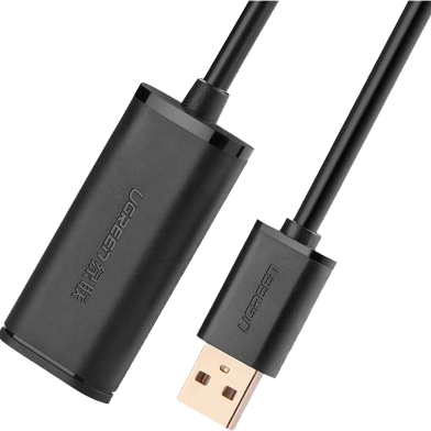 UGREEN 10319 USB 2.0 Active Extension Cable with Chipset 5m (Black) US121 image