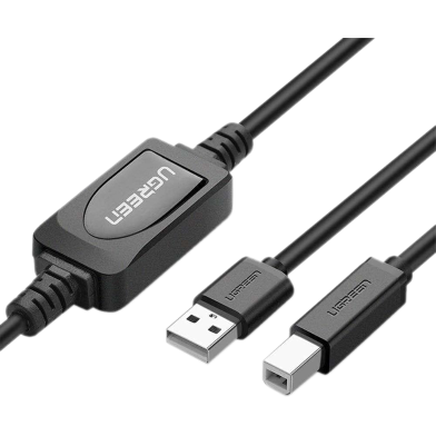 UGREEN 10362 USB 2 A Male to B Male Active Printer Cable 15m (Black) image