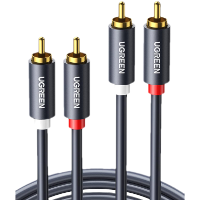 UGREEN 10520 2RCA Male to 2RCA Male Cable 5m (Black) AV104 image
