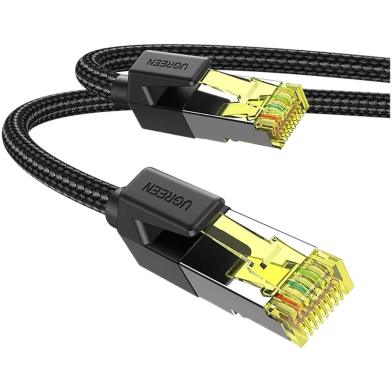 UGREEN 10643 Cat7 Pure Copper Ethernet Cable Braided 15m (Black) NW150 image