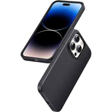 UGREEN 15031 Silky Silicone Protective Case for iPhone 14 Pro (Black) LP631 image