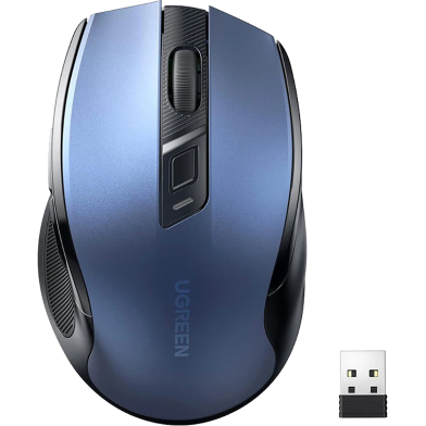 UGREEN 15064 Ergonomic 2.4G Wireless Mouse (Blue) MU006 image