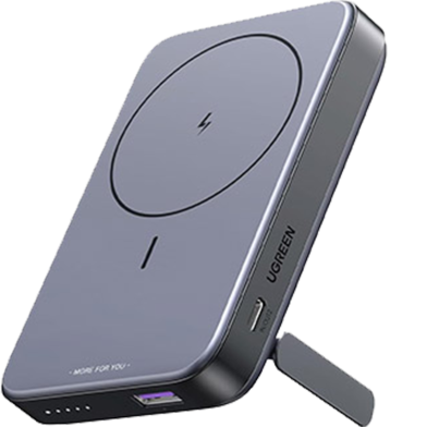 UGREEN 15086 10000mAh Foldable Kickstand Magnetic Power Bank Grey PB206 image