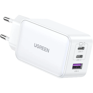 UGREEN 15334 Nexode 65W 3-Port PD GaN Fast Charger EU (White) CD244 image