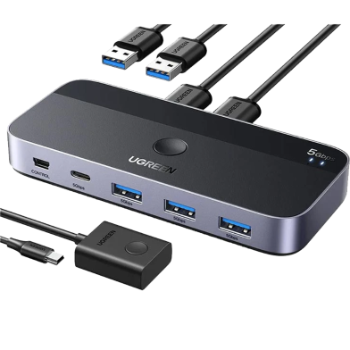 UGREEN 15705 USB 3.0 Sharing Switch 2 In 4 Out CM662 image