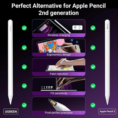 UGREEN 15910 Smart Stylus Pen for iPad With Magnetic Wireless Charging LP653 Slide 2