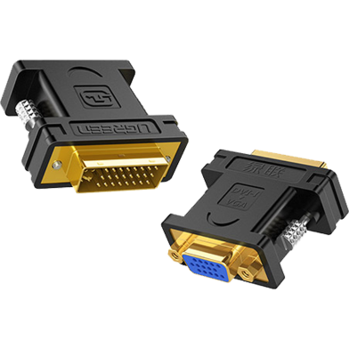 UGREEN 20122 DVI (24 Plus 5) Male to VGA Female Converter (Black) 20122 image