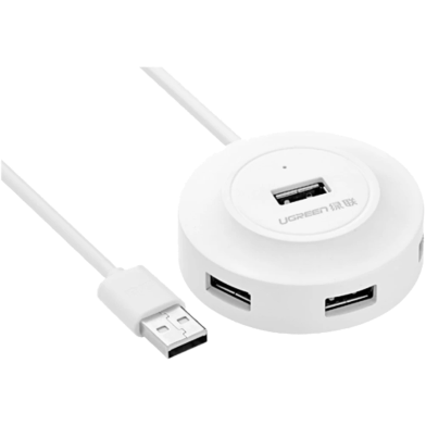 UGREEN 20270 USB 2.0 Hub 4 Ports 1m (White) CR106 image