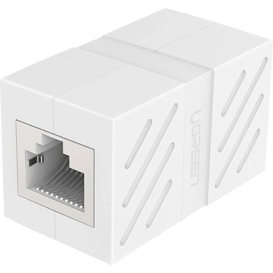 UGREEN 20311 RJ45 Network Keystone Jack Inline Coupler Female to Female 1pcs (White) NW114 image