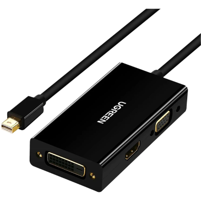 UGREEN 20418 Mini DP to HDMI/VGA/DVI Converter (Black) MD114 image