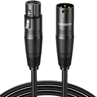 UGREEN 20712 Cannon Male to Female Microphone Extension Audio Cable 5m (Black) AV130 image