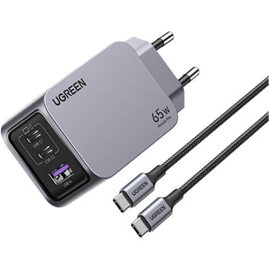UGREEN 25871 Nexode Pro 65W 3-Port GaN Fast Charger Set EU X755 image